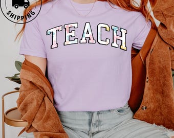Comfort Colors Floral Teacher Shirt Back to School Gift for Teacher Cute First Day Outfit Teacher Appreciation Tee Gift for Student Teachers