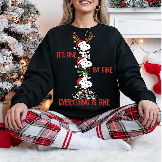 Festive Snoopy Christmas Lights Stack PNG SVG