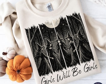 Witch Coven Dance SVG: Girls Will Be Girls Gothic Halloween Design (Digital Download)