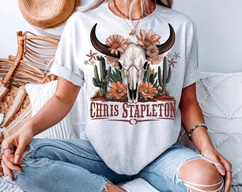 Cow Skull SVG: Western Boho Floral Design - Chris Stapleton (Digital Download)