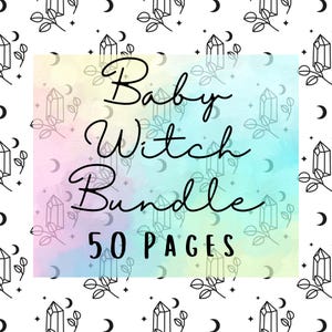 Baby Witch Starter Guide Bundle, Witchcraft PDF for Beginners,  Printable Digital Grimoire, Modern Witch Book of Shadows, Baby Witch Bundle