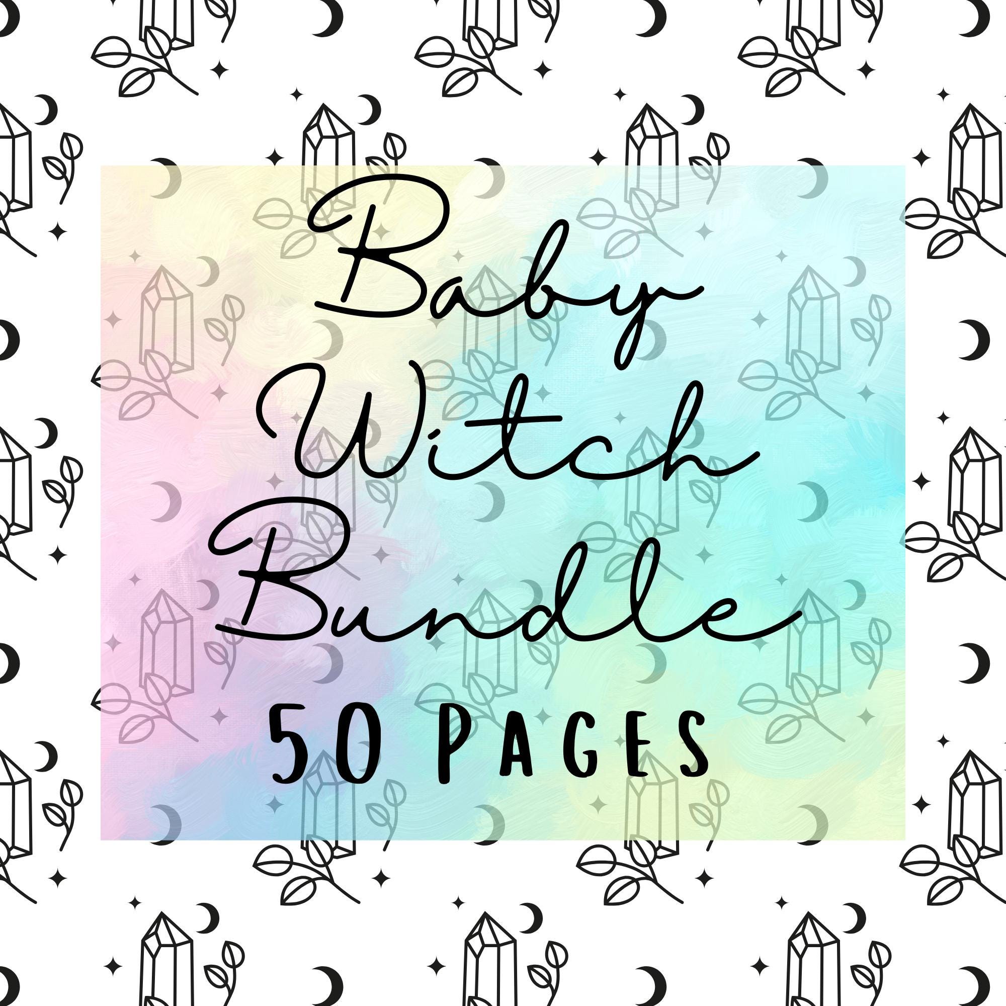 Baby Witch Starter Guide Bundle, Witchcraft PDF for Beginners,  Printable Digital Grimoire, Modern Witch Book of Shadows, Baby Witch Bundle