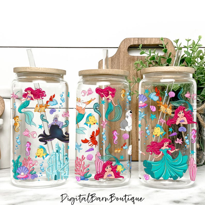 Mer Made Lids Little Mermaid Cup Wrap PNG, Ocean Tumbler Design (digital Download) - Etsy