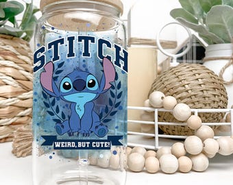 Stitch Tumbler Wrap, Cartoon Alien PNG (Digital Download)