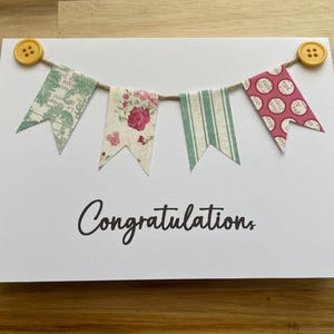 Carte de félicitations faite main - Message « Vous l'avez fait » à l'intérieur | Carte de voeux artisanale unique avec enveloppe