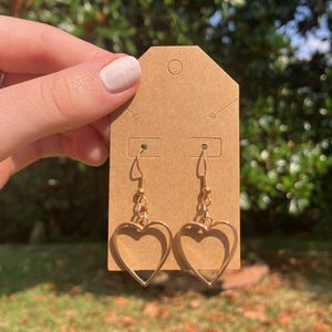 Gold Heart Earrings / Minimalist Gold Earrings / Everyday Jewelry / Gift for Her / Gold Jewelry / Simple Heart / Everyday Gold Earrings