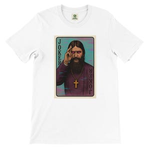 ラスプーチン ジョーカー Tシャツ - グランジ ヴェイパーウェイヴ トランプ グラフィック Tシャツ - ユニセックス ソフトコットン