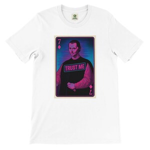 Trust Me Tシャツ - ニッコロ・マキャベリ 7 of Diamonds グランジ ヴェイパーウェイヴ デザイン - ユニークなトランプTシャツ