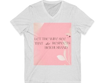 Unisex Jersey Short Sleeve V-Neck Tee