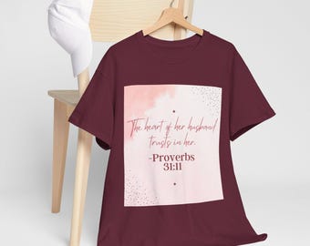 箴言 31:11 夫の心Tシャツ | キリスト教聖書シャツ