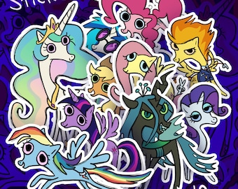 10pc MY LITTLE PONY silly sticker pack