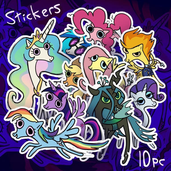 Paquete de 10 pegatinas divertidas de MY LITTLE PONY