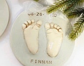 Reserved 5.5 Keepsake Hand print Mold Kit Ceramic Ornament Hand Print Ornament Baby Gift