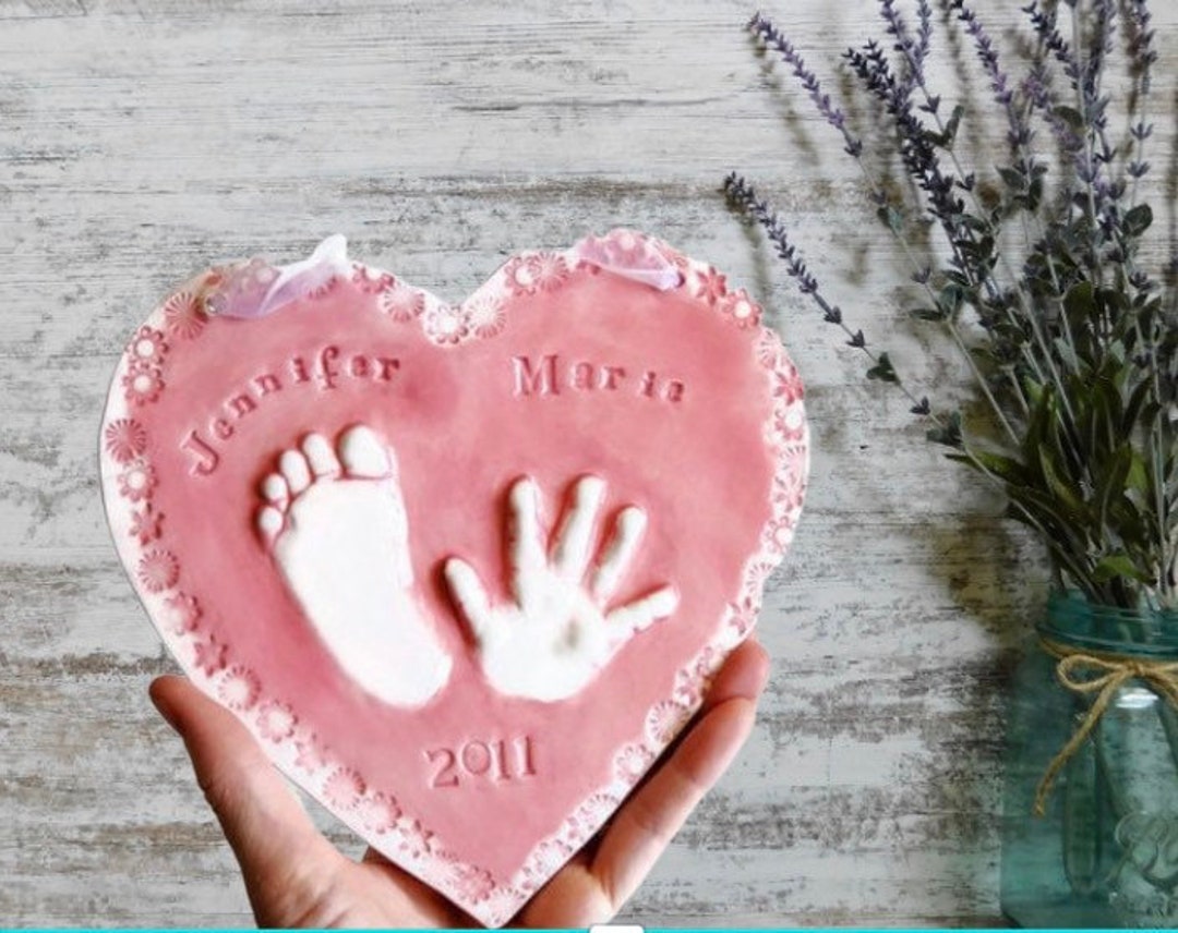 Hand and Footprint Keepsake Art Hand and Footprint Art Hand Etsy Denmark