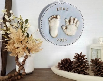 Custom Ceramic Hand and footprint Keepsake, Baby Keepsake , Baby Print Keepsake, Ceramic Handprint Keepsake Art, Keepsake, Newborn Gift