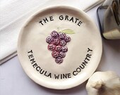 Ceramic Garlic Plate - Grater Plate - Unique Garlic Plate - Home Chef Gift -  Foodie Gift - Temecula Winery - Temecula Gift - Gift for Chef