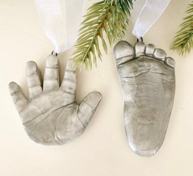 Handprint Ornament Footprint Ornament Baby Keepsake Ornament Etsy
