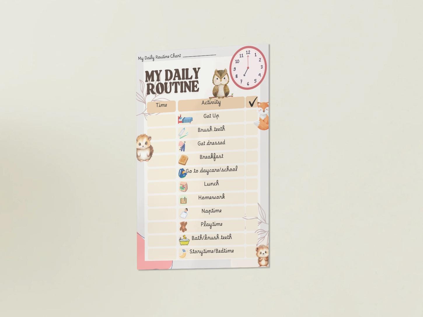 Visual Daily Routine Chart for Kids – Printable Schedule With Icons ...
