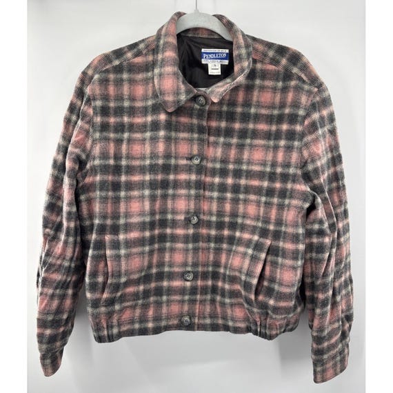 Pendleton Button Down Bomber Jacket Womens Wool P… - image 1