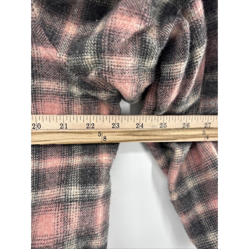 Chaqueta bomber con botones Pendleton para mujer, de lana, rosa y gris, talla 16, estilo vintage imagen 8