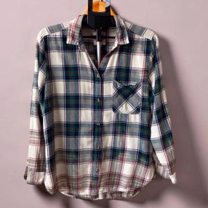 Custom Bleached Flannel Shirt Womens XL Choose Your Own Graphic