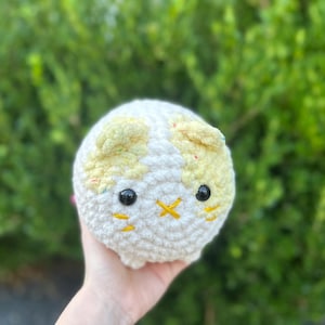 Pastel Crochet Amigurumi Cute Cat Plushie - Yellow