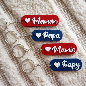 Mom / Dad / Grandma / Grandpa keychain