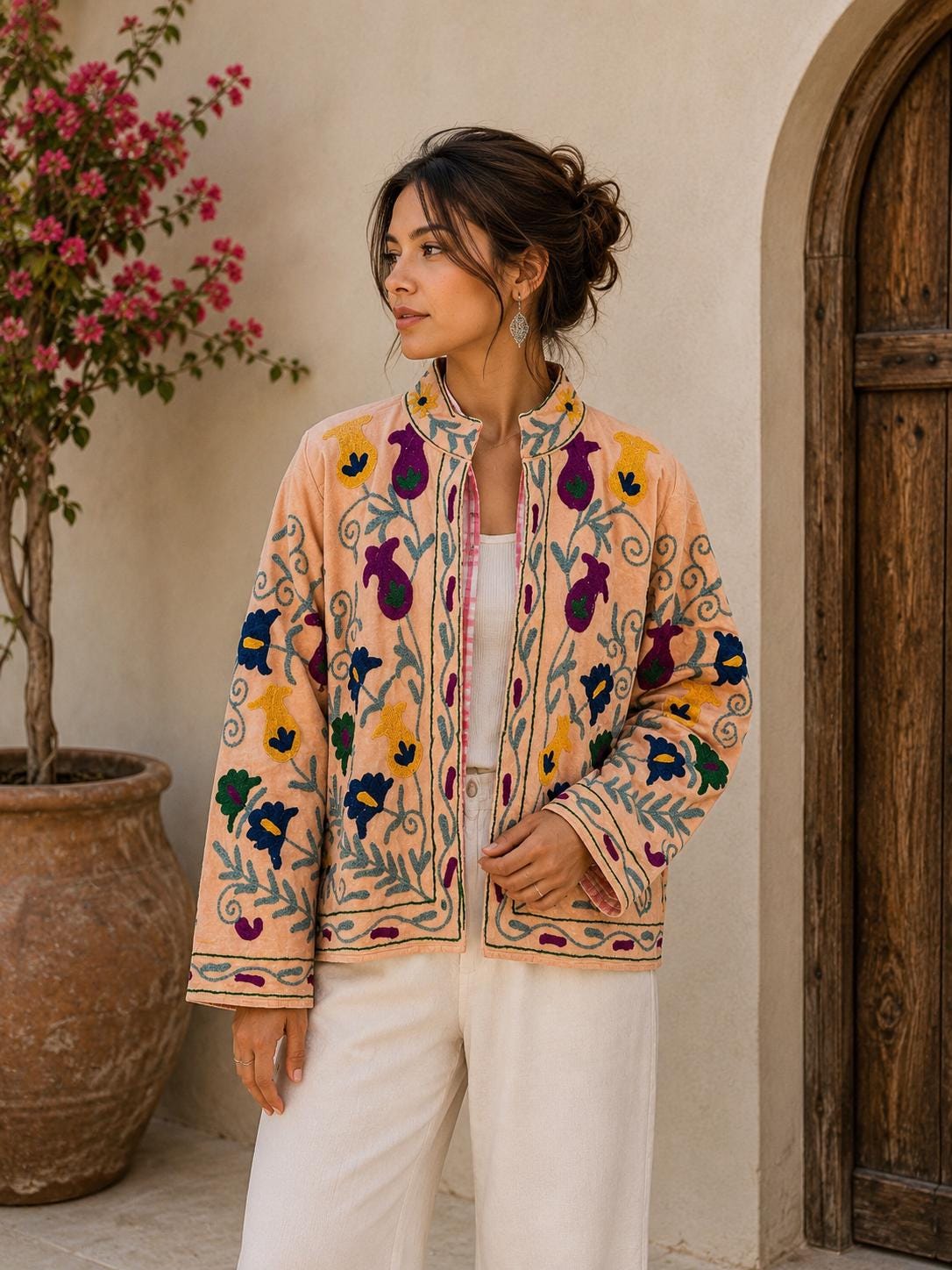Peach Trench Coat - Etsy