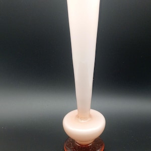 Vintage Pink Cased Glass vase 10.5&quot;