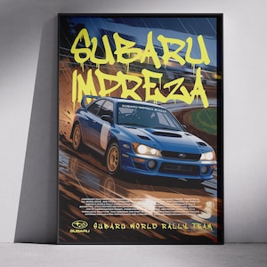 Subaru Impreza Rally Car Poster: Motorsport Wall Art (A1 Digital Download)