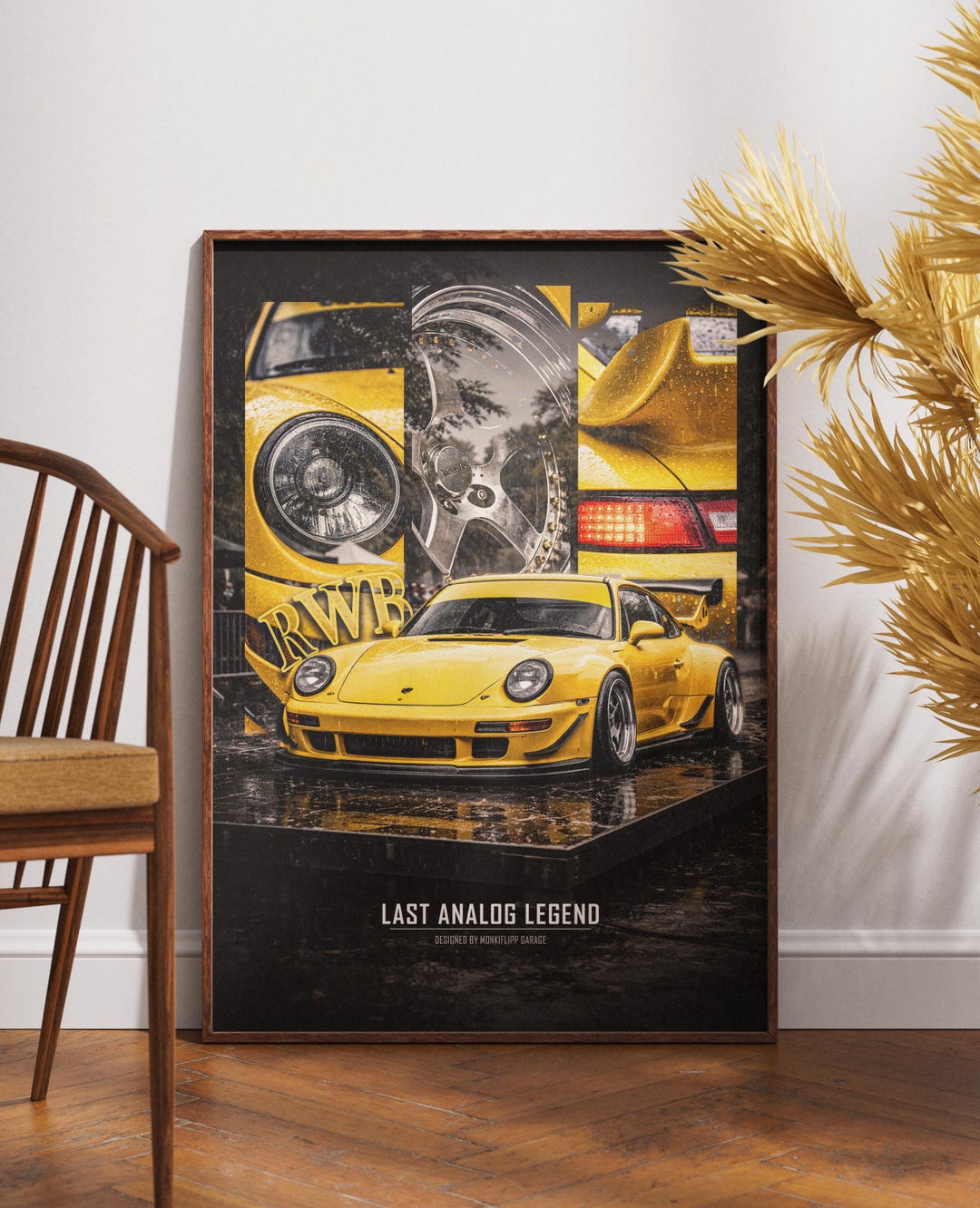 Iconic Porsche 911 RWB Turbo Car - Cinematic Art, Automotive Poster ...