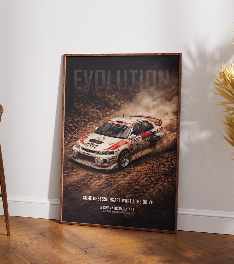 Lancer Rally Poster Mitsubishi Lancer Evo VI Poster | WRC Rally I Art Motivational Poster ...