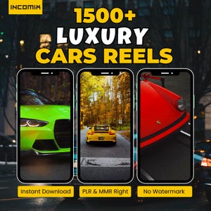 1500+ Luxury Car Reels Bundle | Viral Automotive Shorts for Instagram, TikTok & YouTube | PLR + MRR | Digital Download