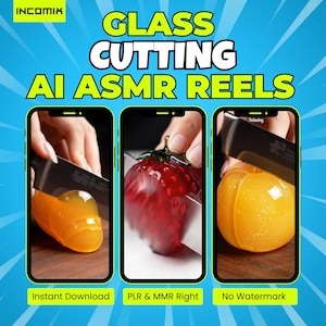 Satisfying Glass Cutting AI Reels: ASMR Viral Videos (Digital Download)