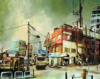 Koenji, Tokyo - Signed by the artist