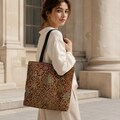 Museum Textile Tote Bag | Antique Tapestry Pattern, Burgundy Gold Maximalist Art Bag product logo