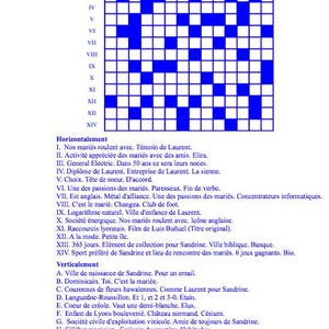 Personalized Wedding Crossword Puzzle 14x14