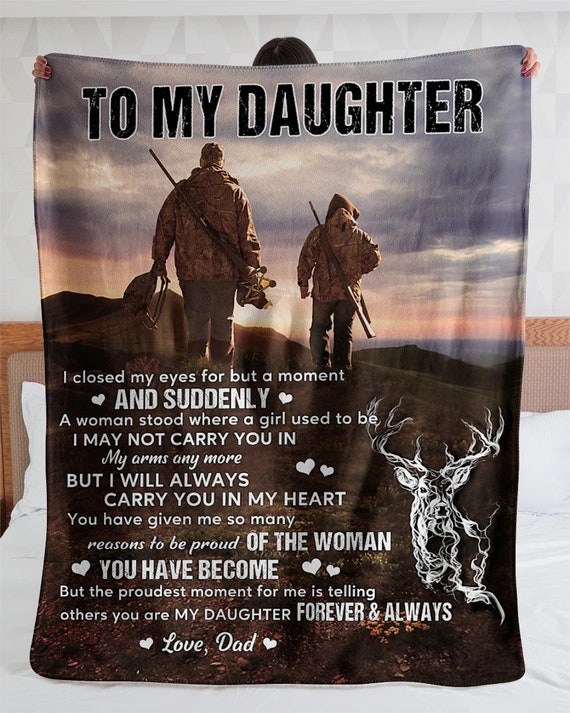 Personalized to My Daughter Deer Hunting Blanket for Daughter Etsy