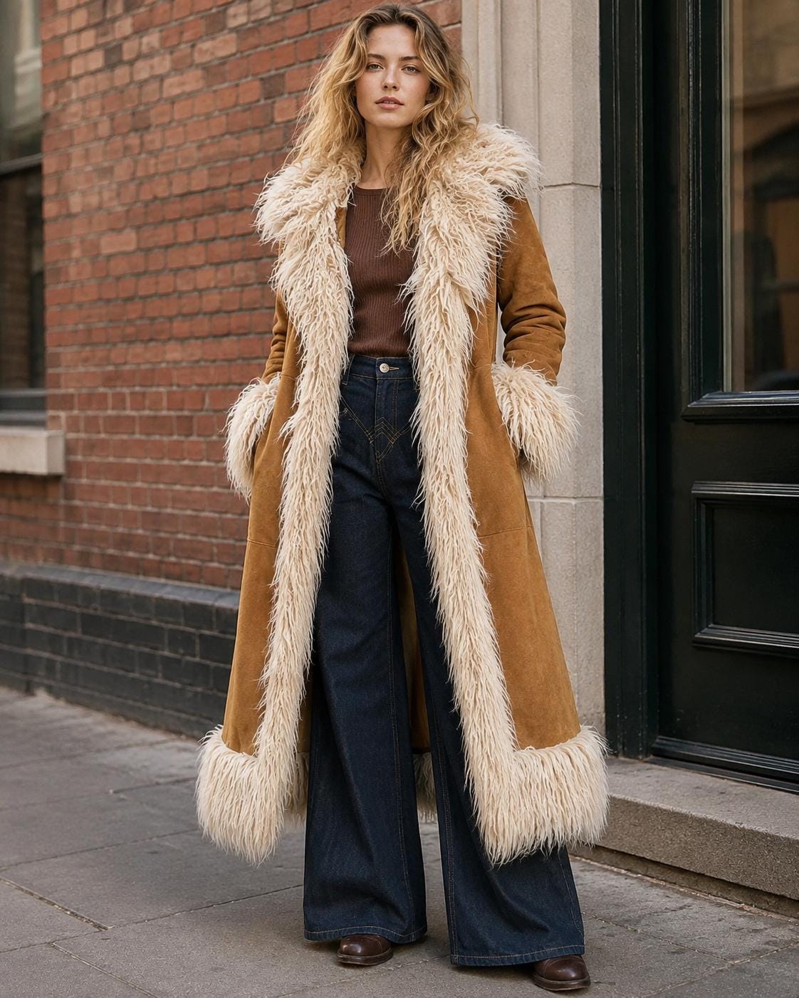 suède fur jacket / Mods coat vintage Vintage 70s Suede Fur Jacket - Etsy