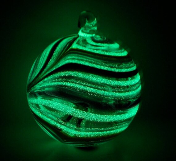 Items similar to Glow in the Dark Glass Christmas Ornament on Etsy