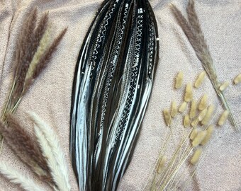 Brown & Platinum Micro Dreads: Boho Braided Viking Faux Locs