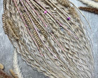 Blonde Boho Dreadlocks | Fairy Hair Extensions | Festival Dreads