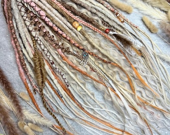 Extensiones de rastas sintéticas rubias bohemias: cabello trenzado de doble punta para festivales