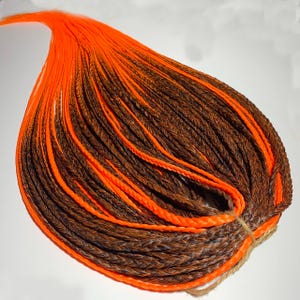 Orange & Brown Braids • Kanekalon Crochet Braids • Afro Style Extensions • Bold Festival Hair • Fire Ombre Braiding Set