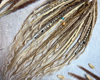 Boho Blonde Dreadlock Extensions – Synthetic Braid Set, Festival Hair