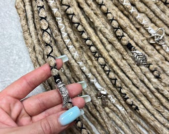 Natural Beige Dread Extensions | Boho Faux Dreads | Handmade Dreads | Festival Hair | DE & SE