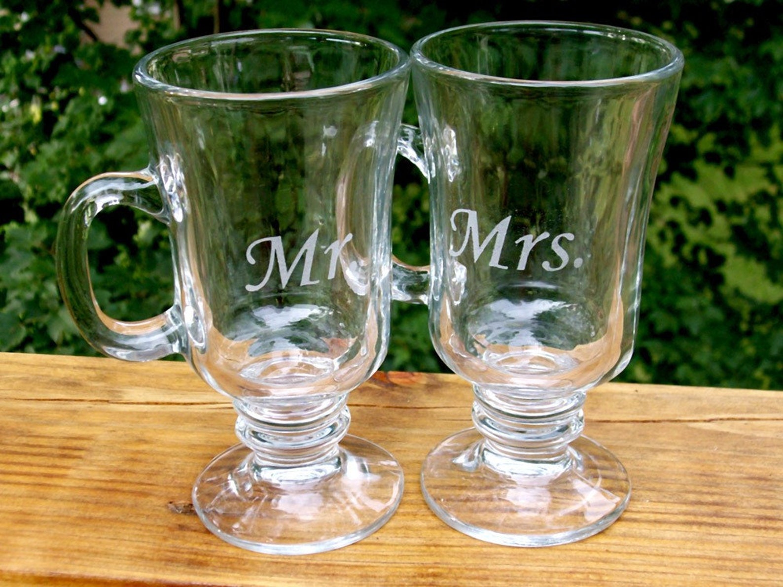 Mr and Mrs Irish Coffee Glass Set Great Wedding Gift Etsy