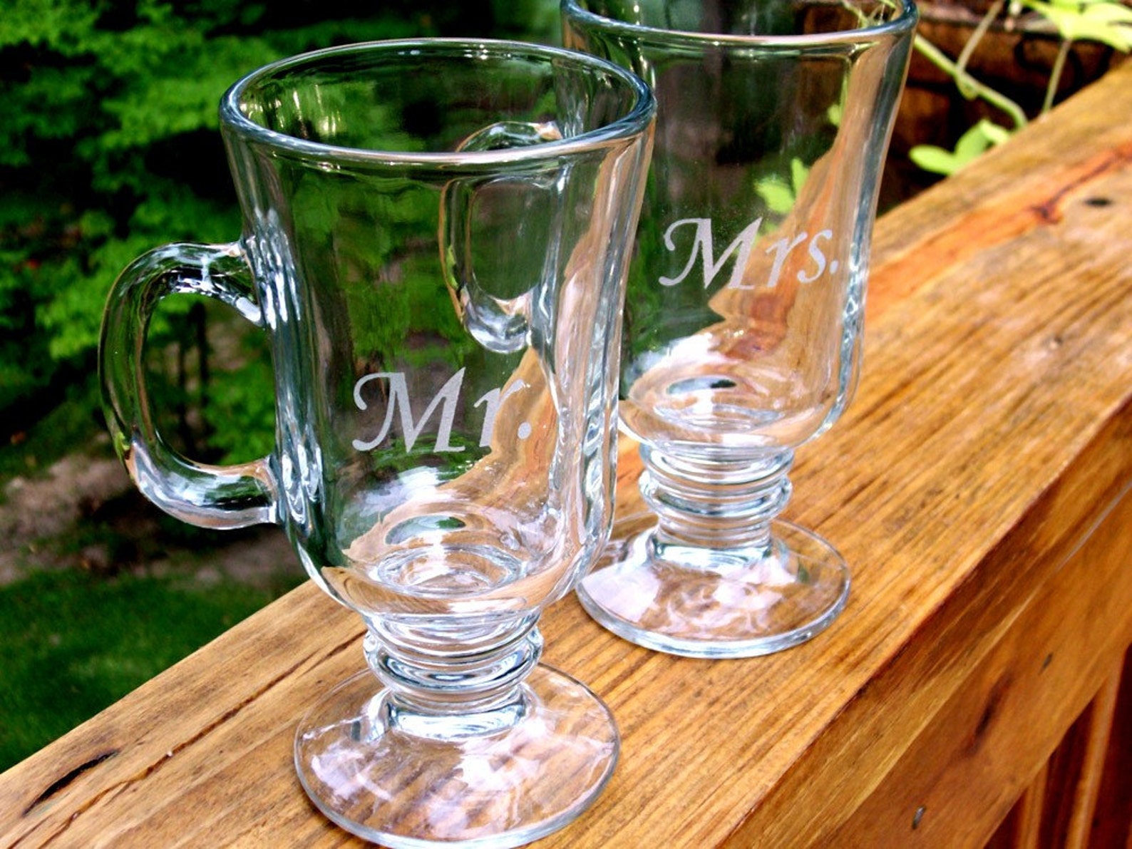 Mr and Mrs Irish Coffee Glass Set Great Wedding Gift Etsy