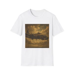 B-17 Flying Fortress WWII Bomber T-Shirt Vintage Warplane Military History Shirt for Aviation Enthusiasts