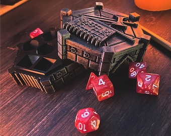 Old School Dungeon - Unique Dice Box with Dice Set for Dungeons and Dragons!